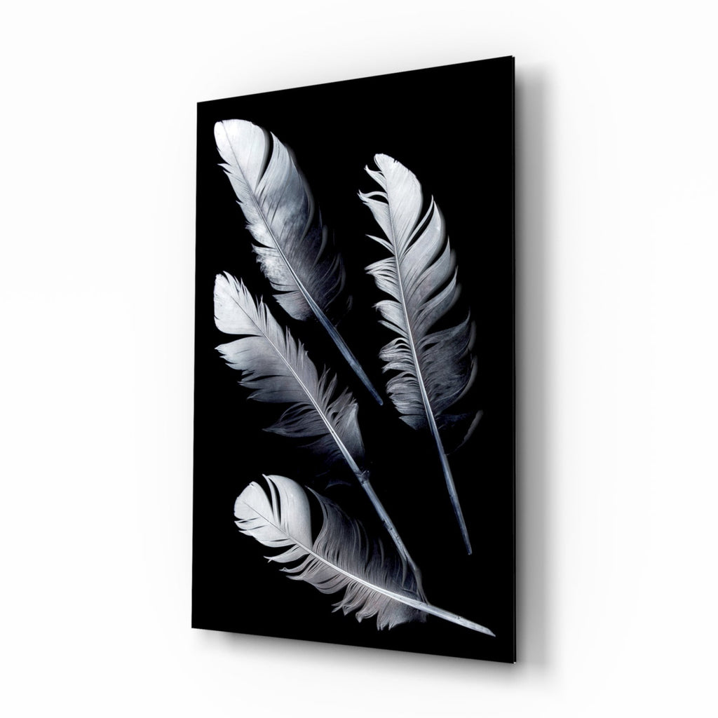 Feather Glass Wall Art-0