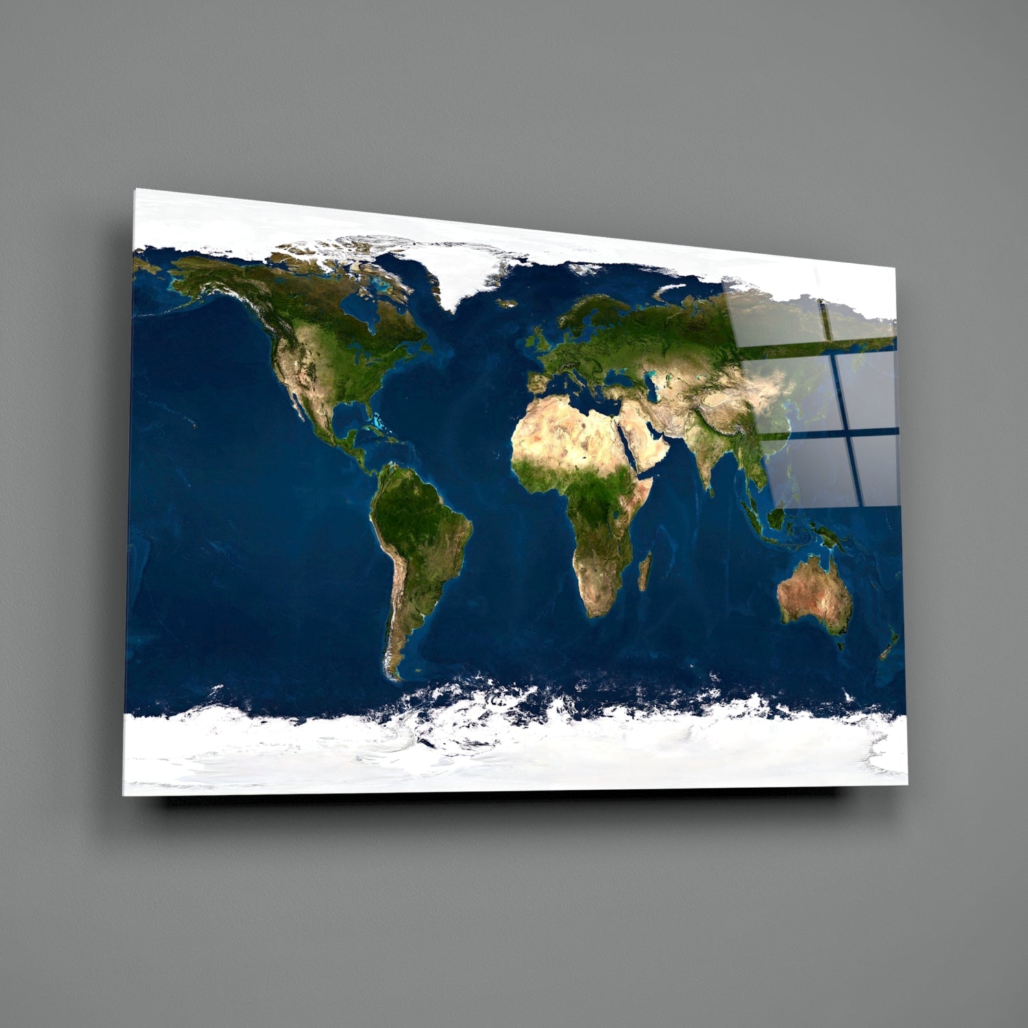 World Map Glass Wall Art-1