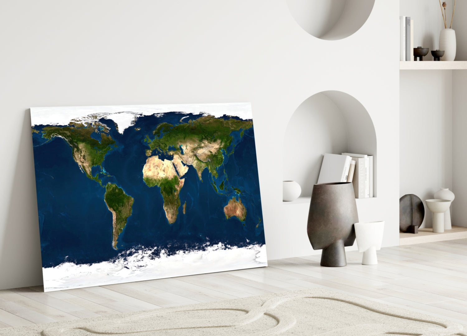World Map Glass Wall Art-2