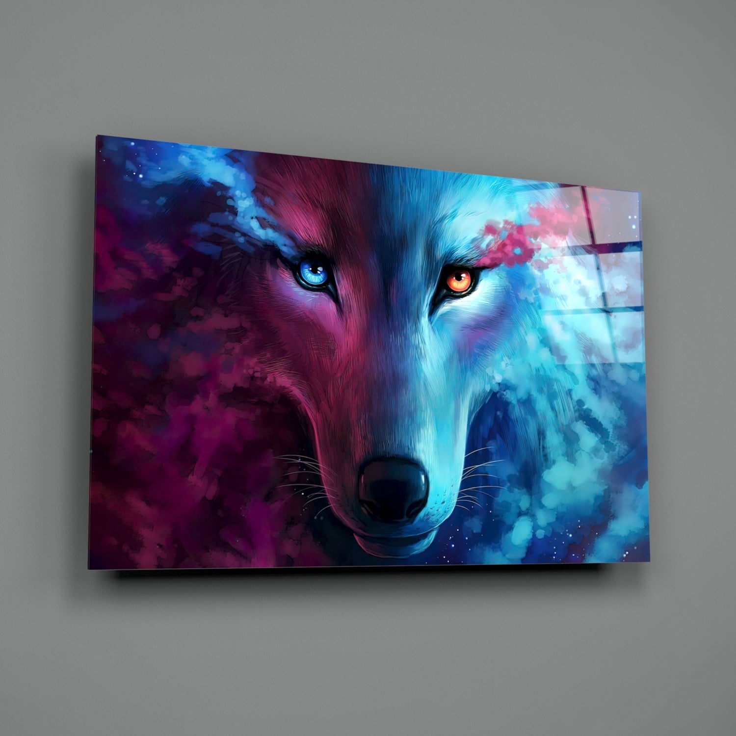 Wolf Glass Wall Art-1