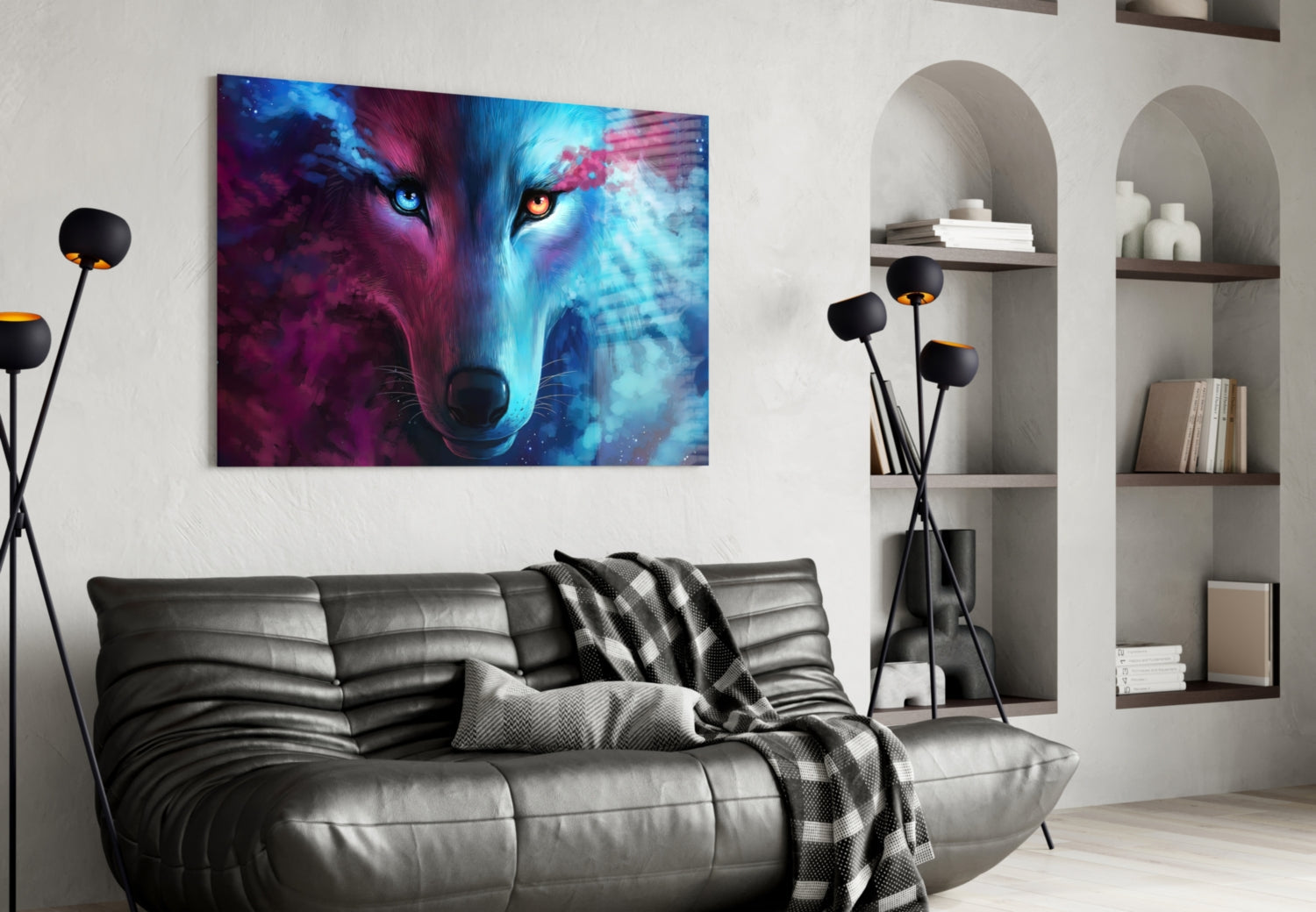Wolf Glass Wall Art-3