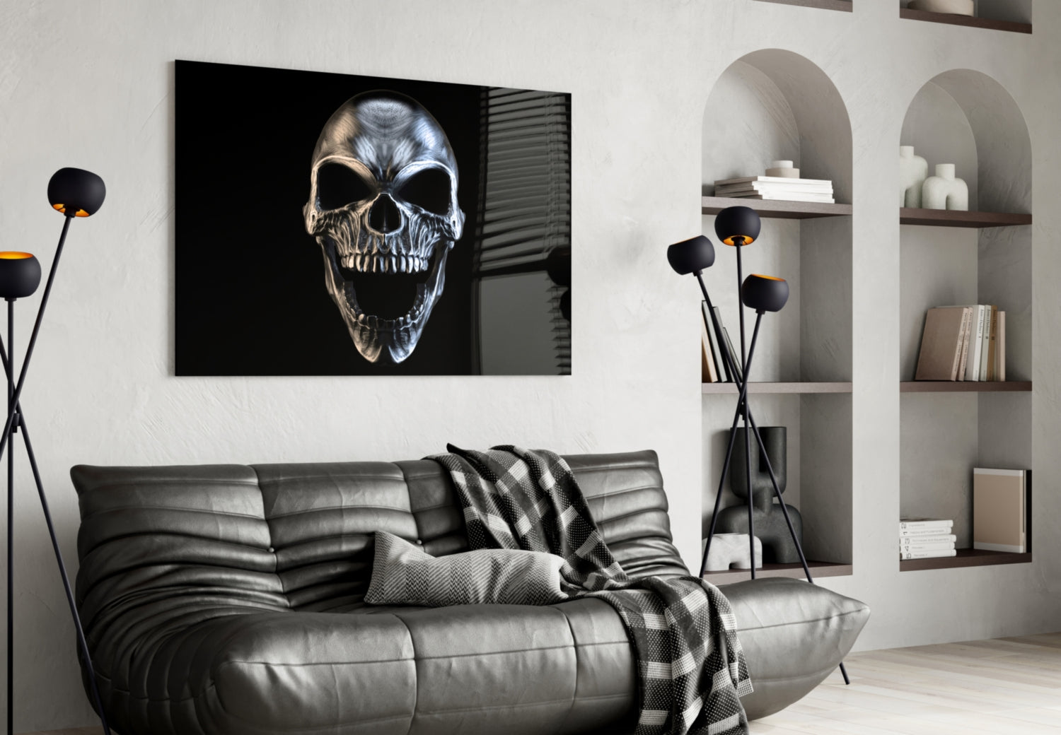 Skull Glass Wall Art-3