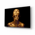 Gold Woman Glass Wall Art-0