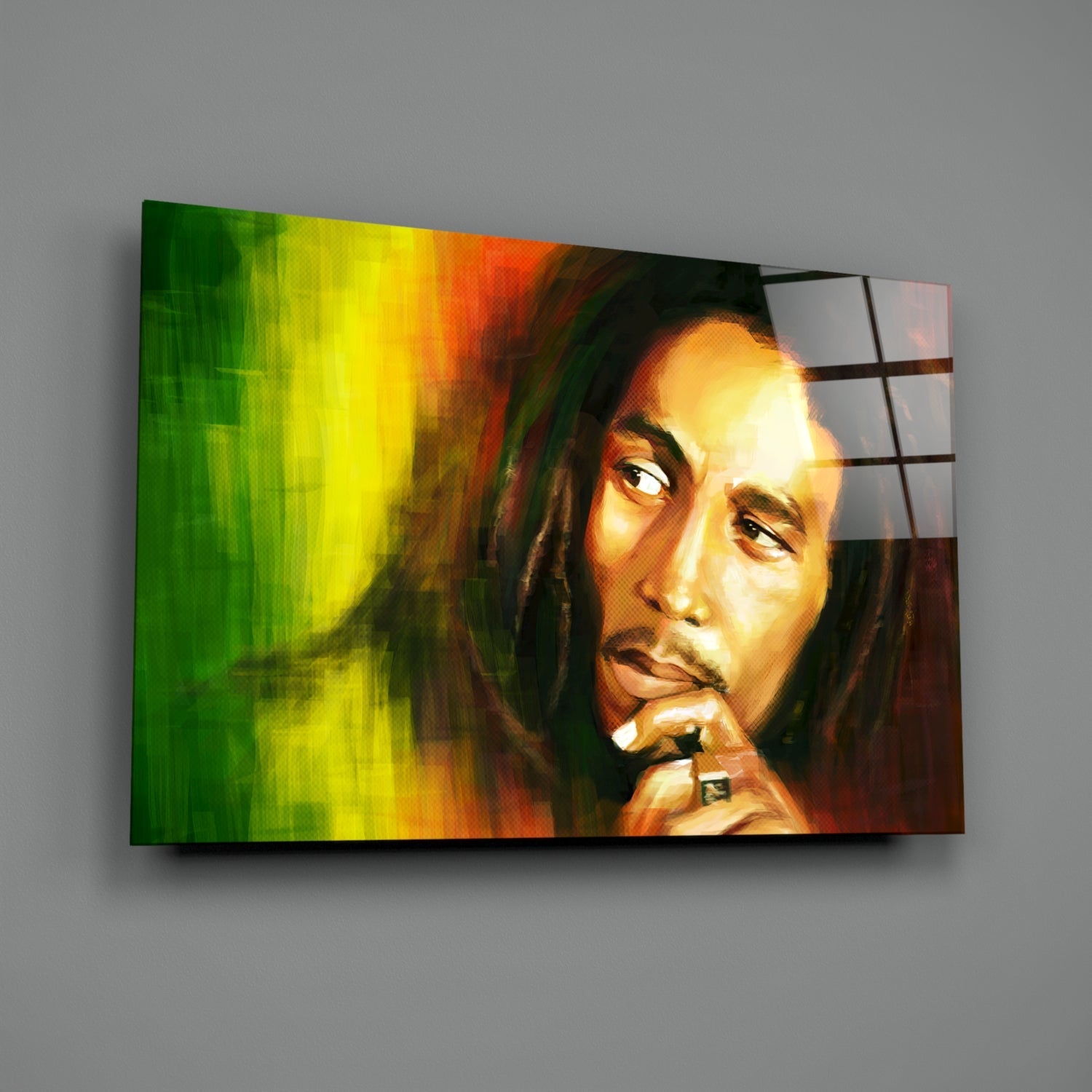 Bob Marley Glass Wall Art-1