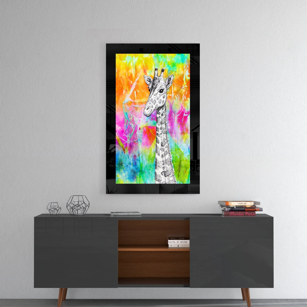 Giraffe Glass Wall Art-3