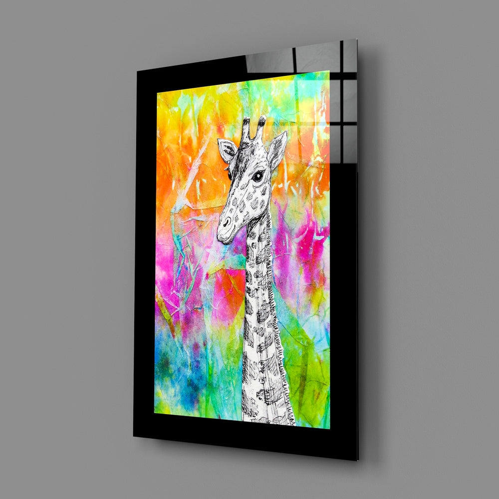 Giraffe Glass Wall Art-1