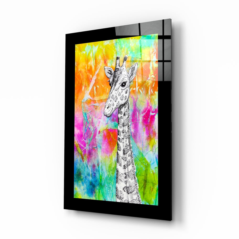 Giraffe Glass Wall Art-0