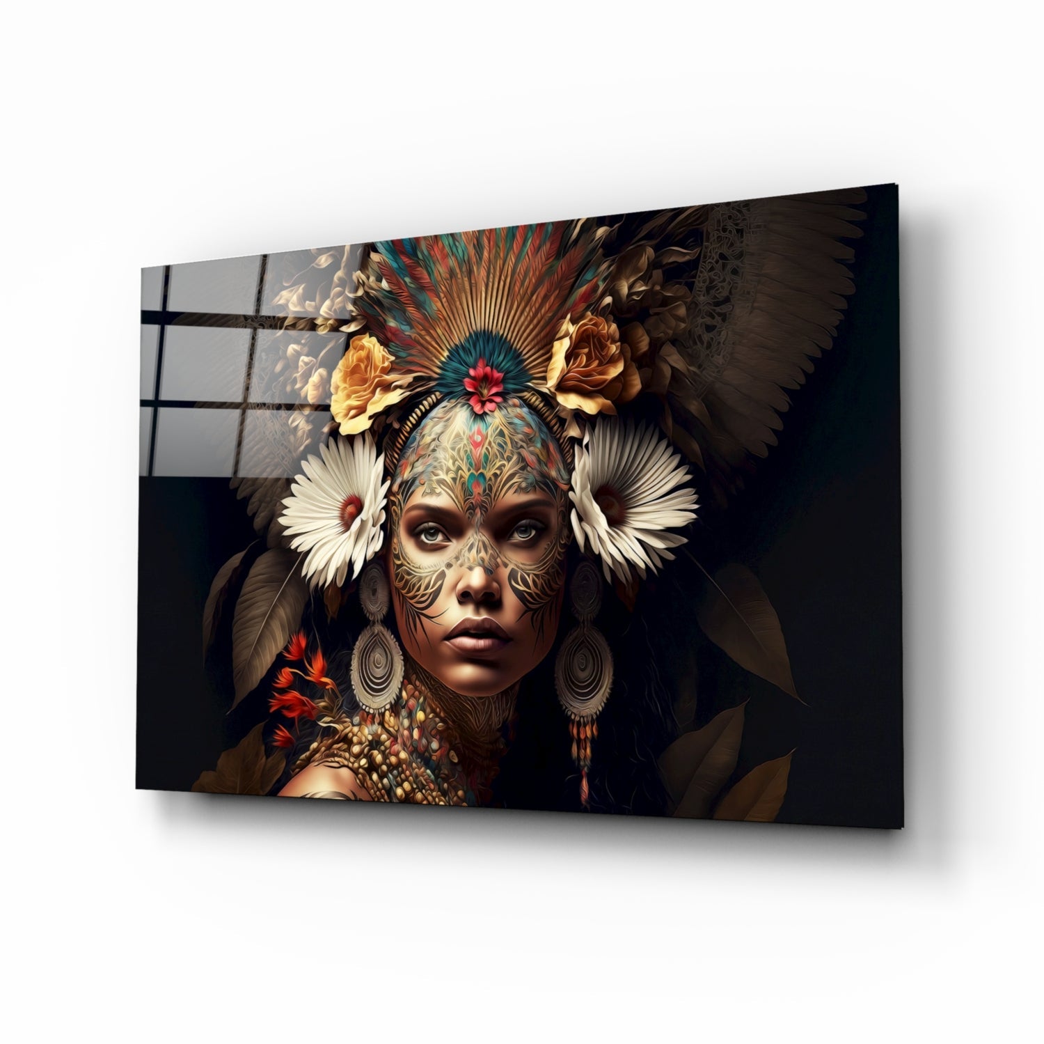 Queen of Flowers Glass Wall Art  || Designer Collection-0