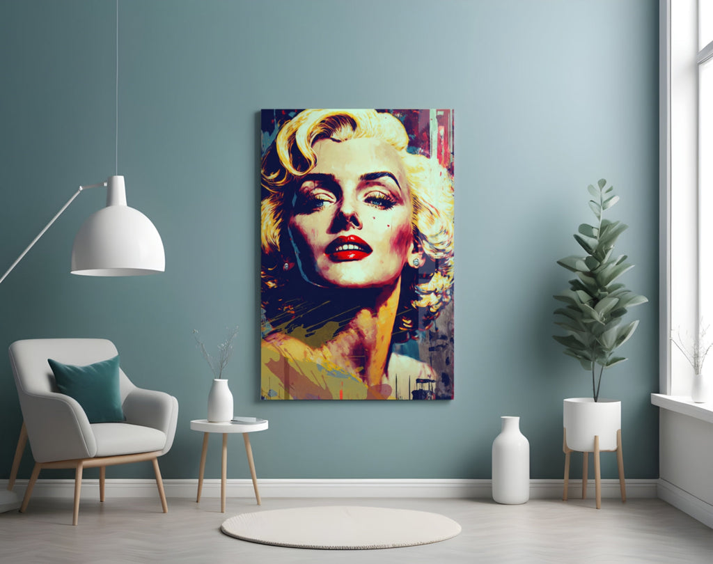 Marilyn Monroe Glass Wall Art  || Designer Collection-3