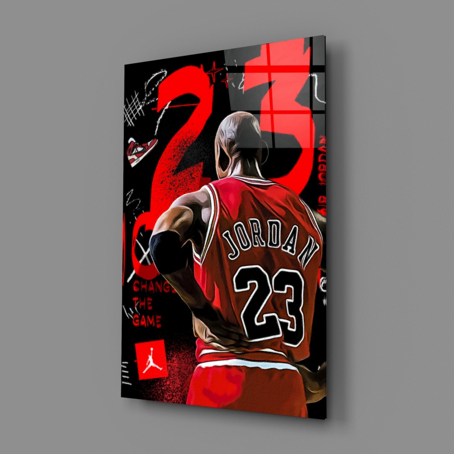 Micheal Jordan Glass Wall Art || Designer Collection-1