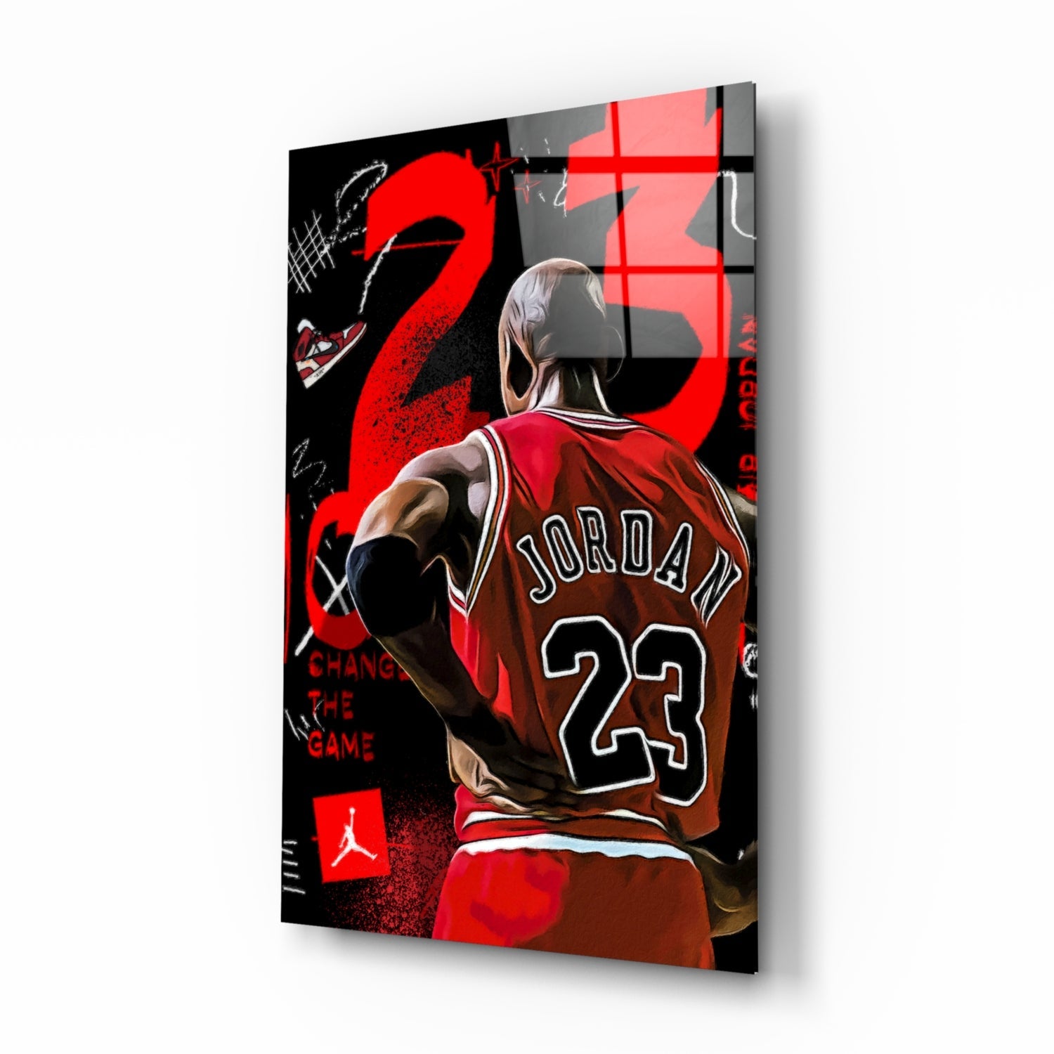 Micheal Jordan Glass Wall Art || Designer Collection-0