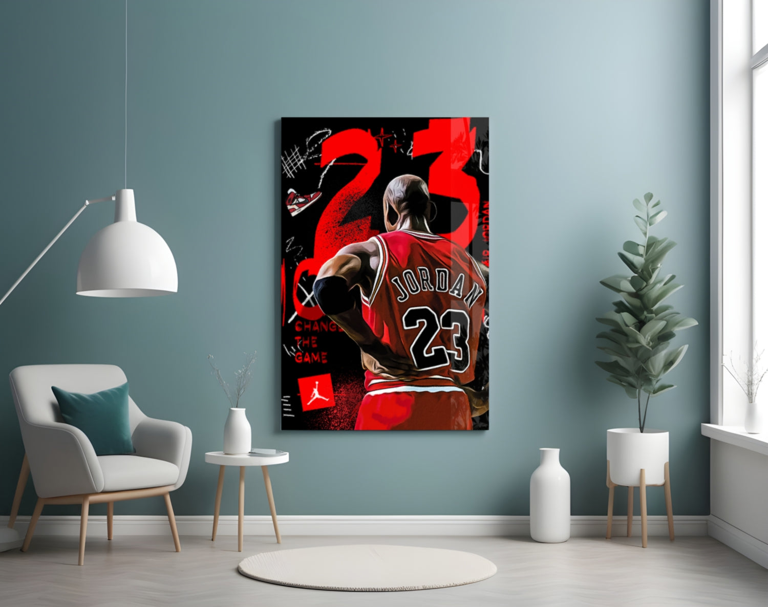 Micheal Jordan Glass Wall Art || Designer Collection-3