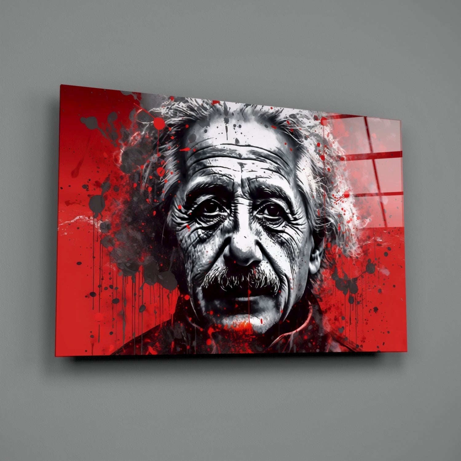 Einstein Glass Wall Art || Designers Collection-1
