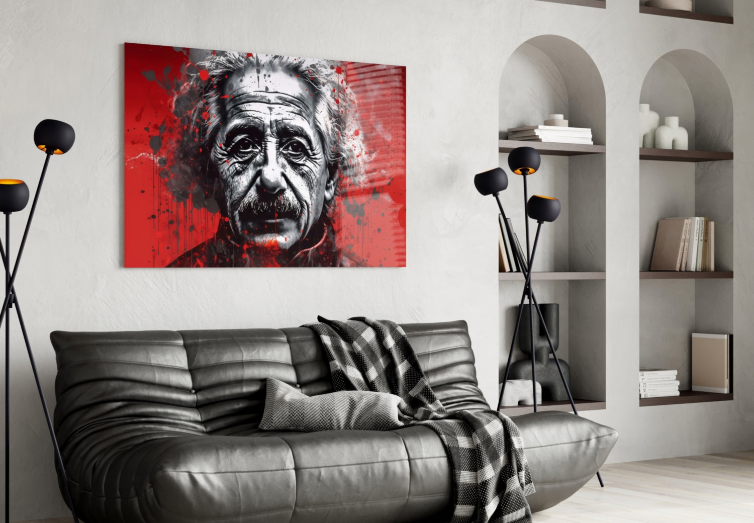Einstein Glass Wall Art || Designers Collection-3