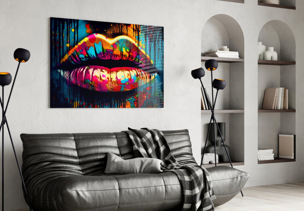 Lips Glass Wall Art || Designer Collection-3