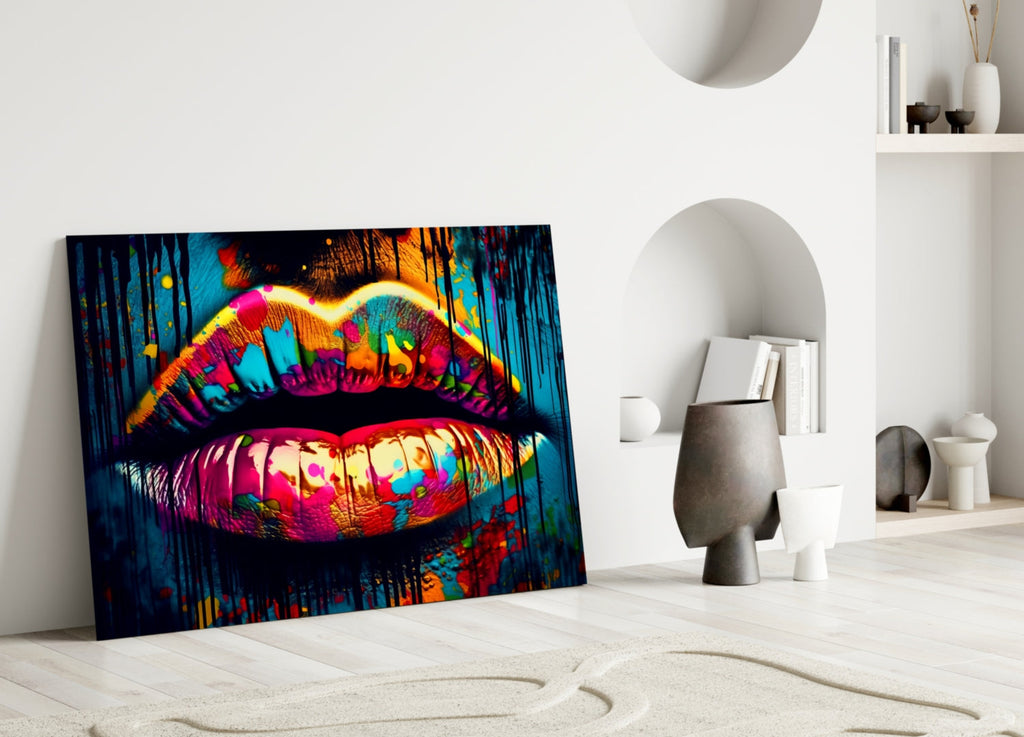 Lips Glass Wall Art || Designer Collection-2