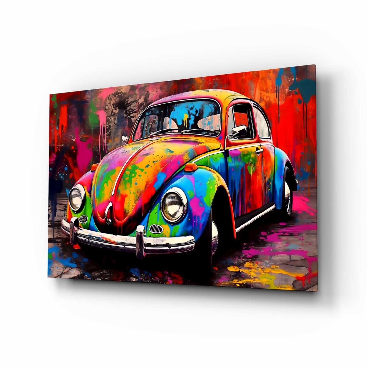 Colorful VW Glass Wall Art || Designer Collection-0