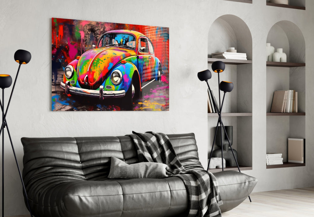 Colorful VW Glass Wall Art || Designer Collection-3