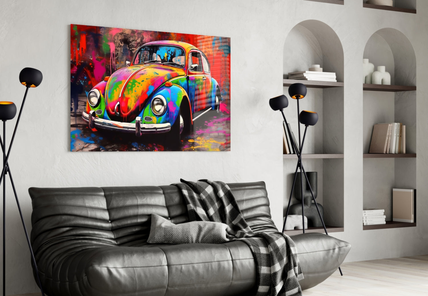 Colorful VW Glass Wall Art || Designer Collection-3
