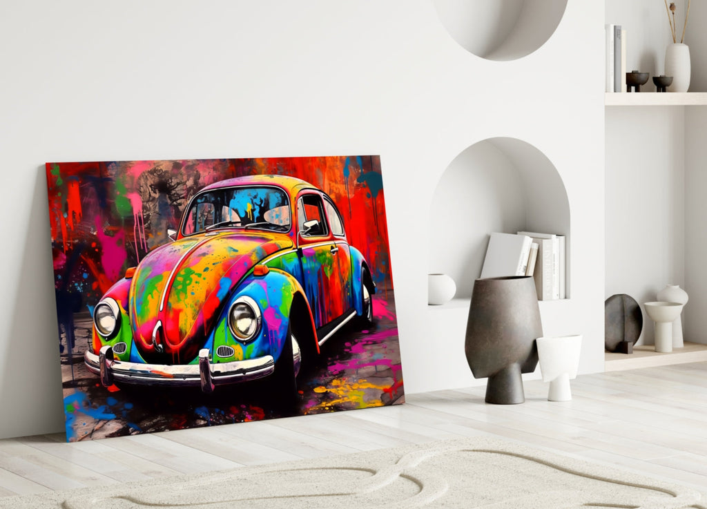 Colorful VW Glass Wall Art || Designer Collection-2