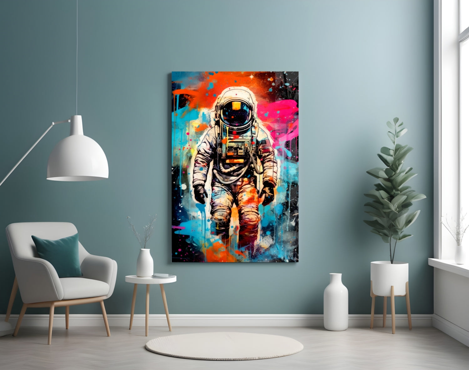 Astronaut Glass Wall Art || Designer Collection-3