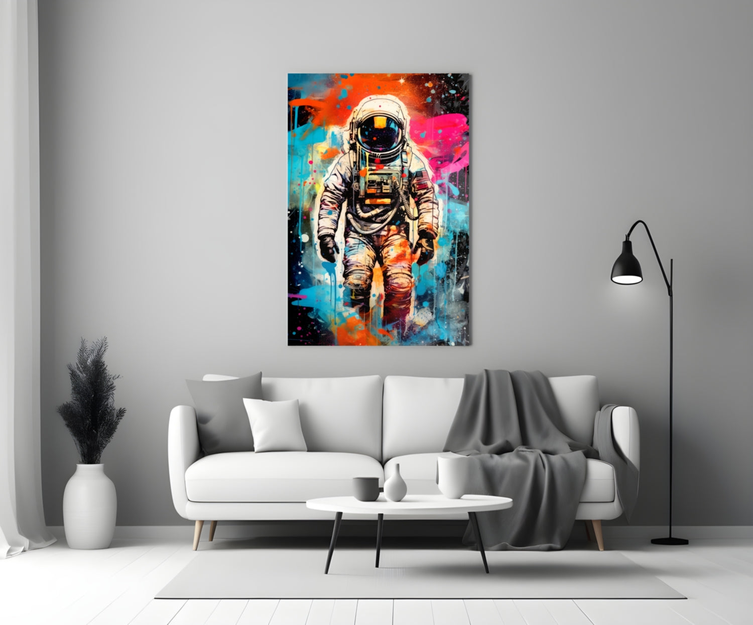 Astronaut Glass Wall Art || Designer Collection-2