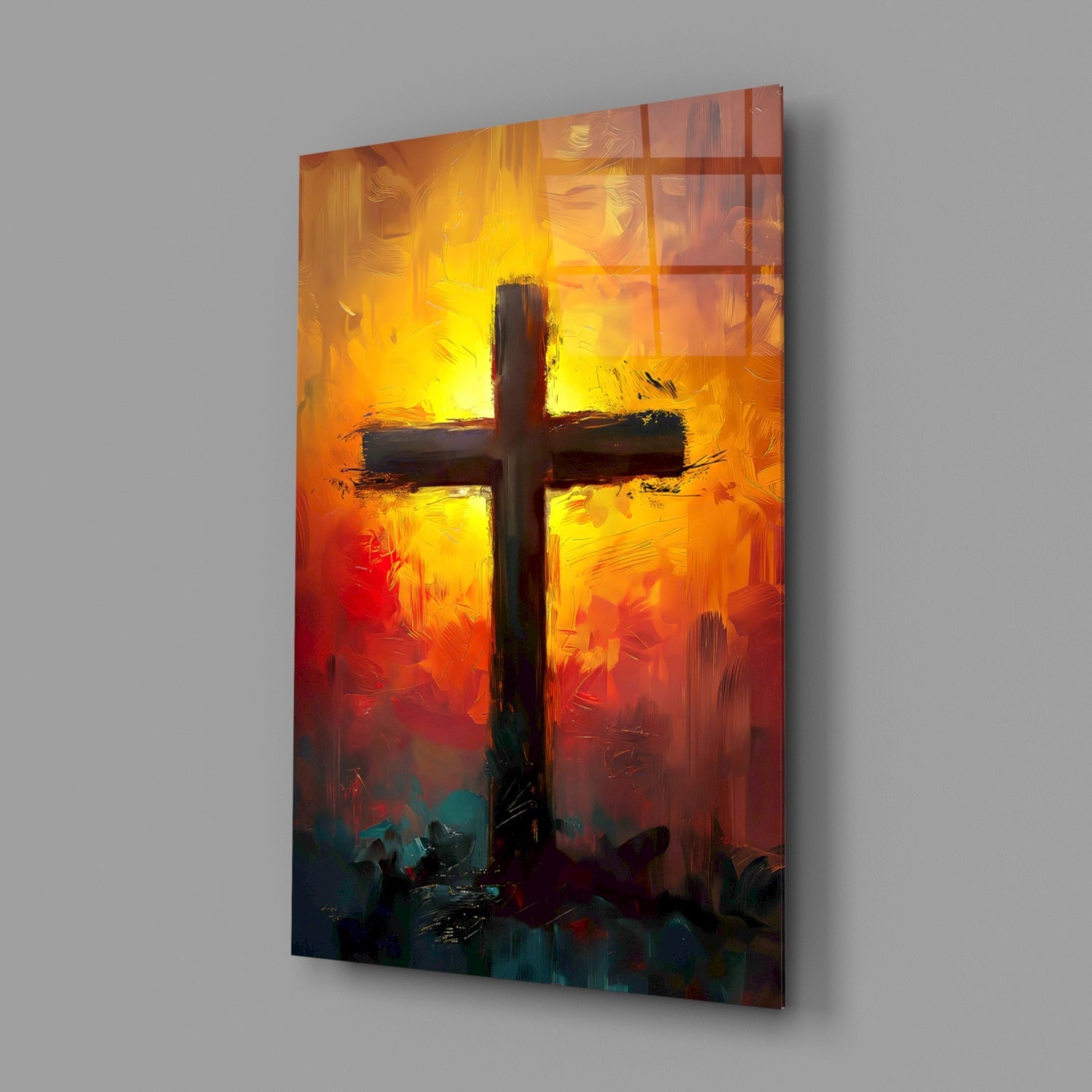 Cross Glass Wall Art || Designer Collection-1