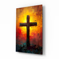 Cross Glass Wall Art || Designer Collection-0