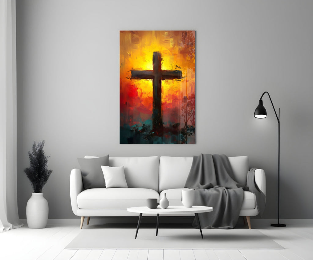 Cross Glass Wall Art || Designer Collection-2