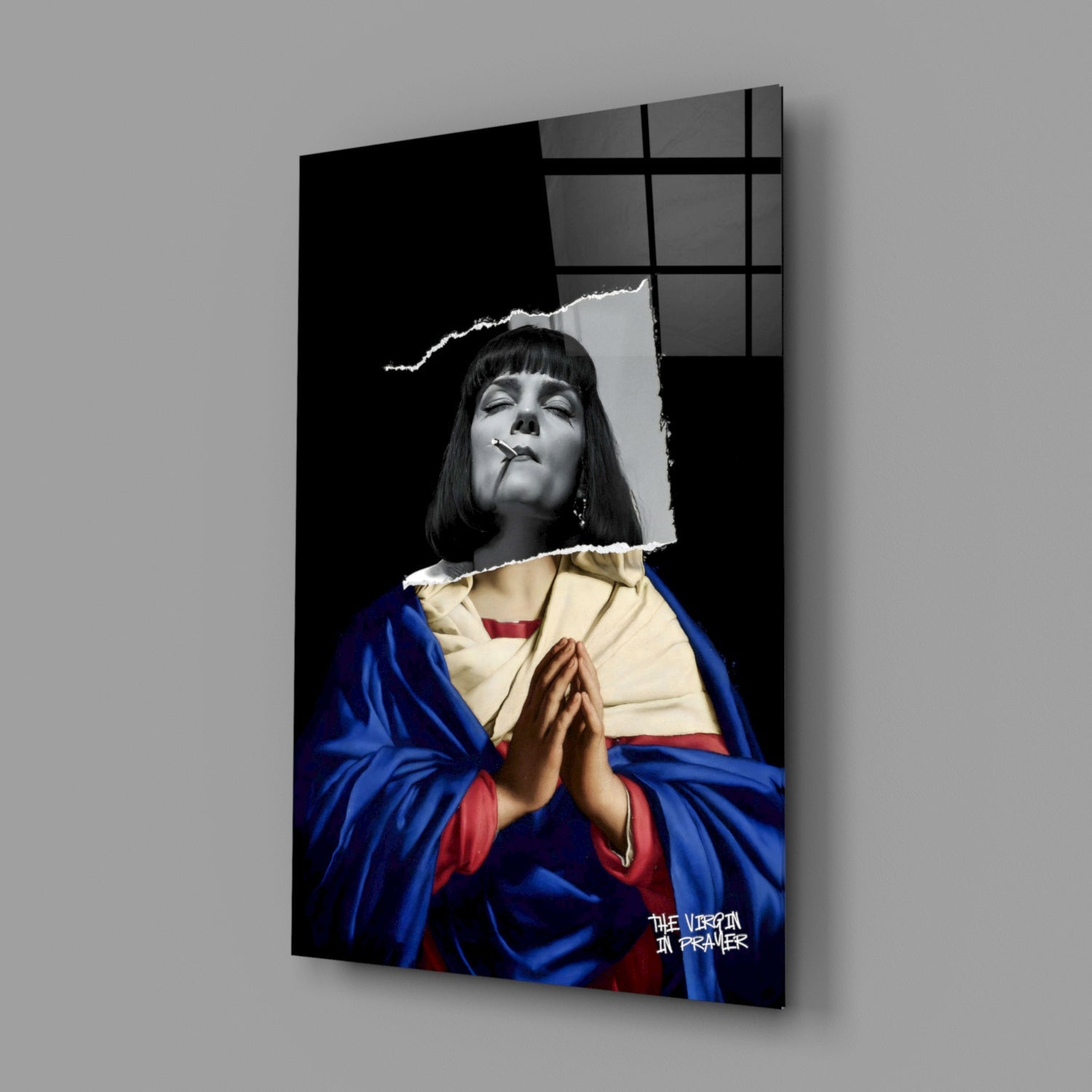 Contemporary Virgin Glass Wall Art || Designer Collection-1