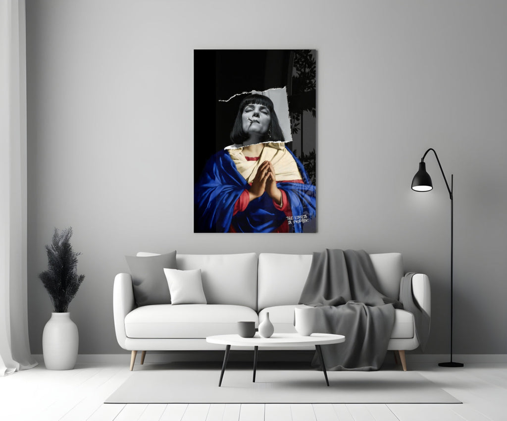 Contemporary Virgin Glass Wall Art || Designer Collection-2