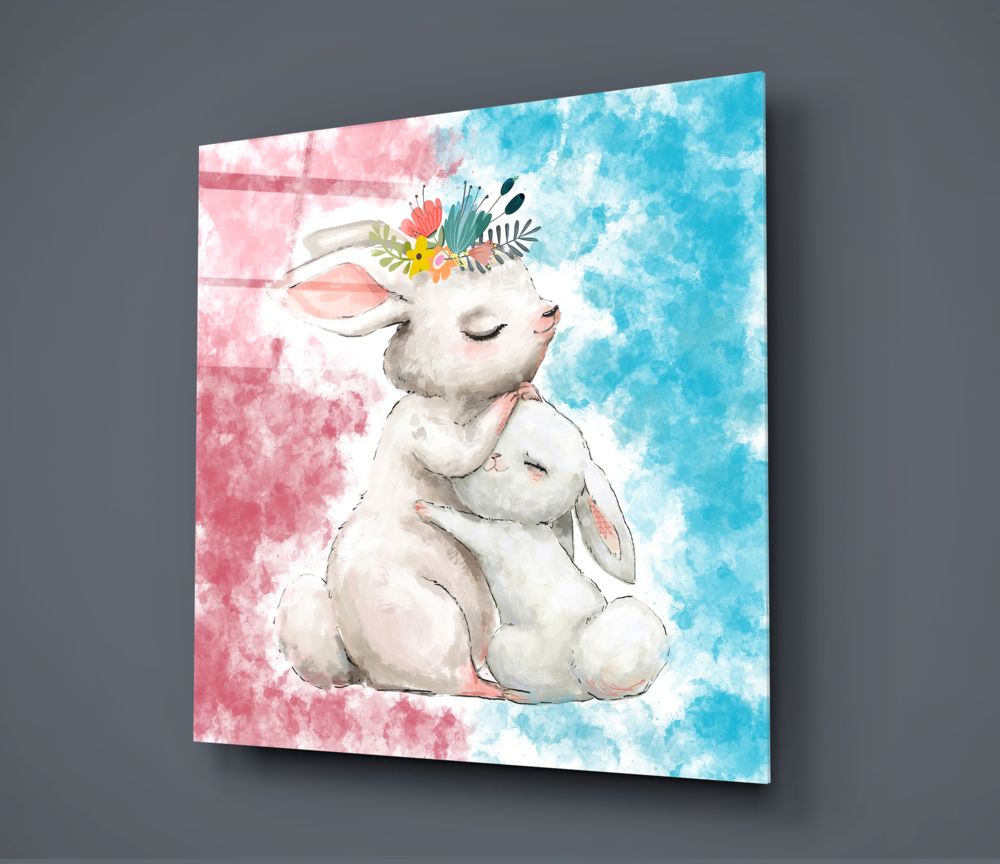Rabbit Glass Wall Art-1