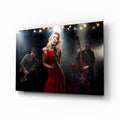 Female Musician Glass Wall Art-0
