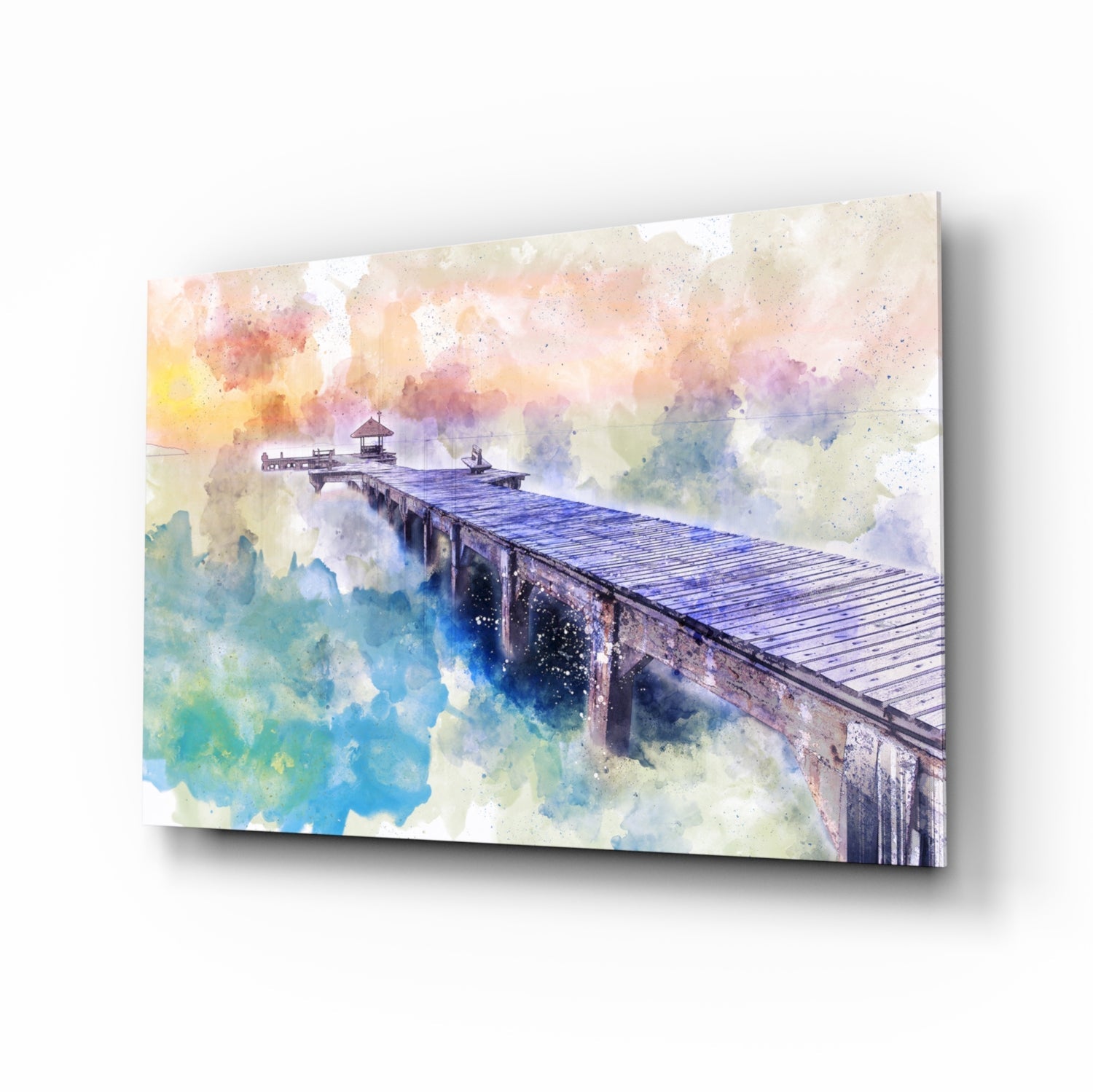Illustration Dock Glass Wall Art-0