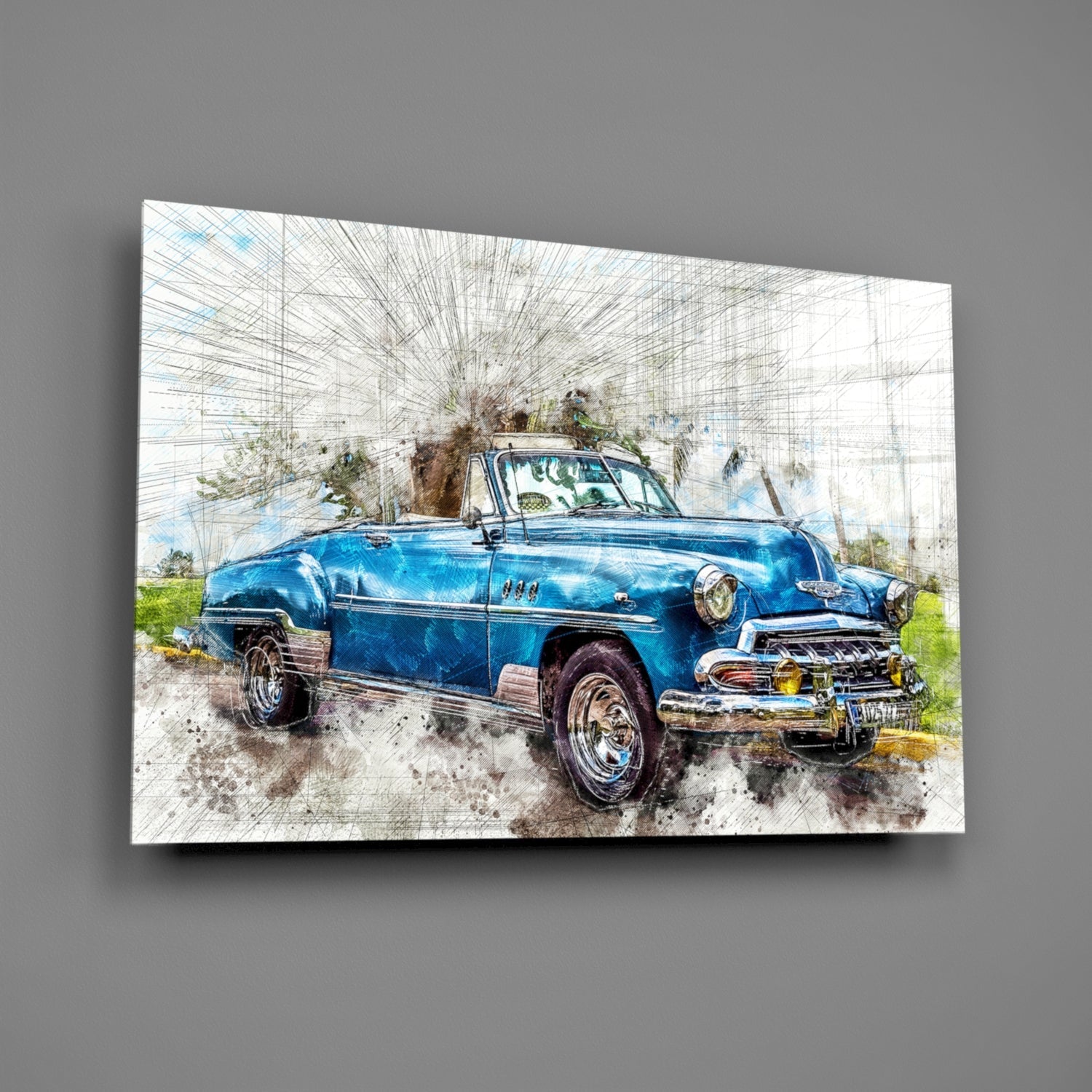 Classic Chevrolet Glass Wall Art-1