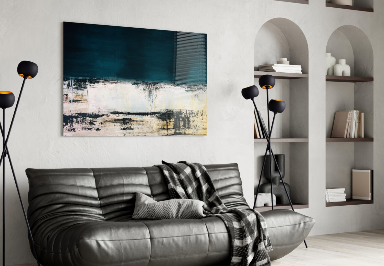 Abstract Colors Glass Wall Art-3