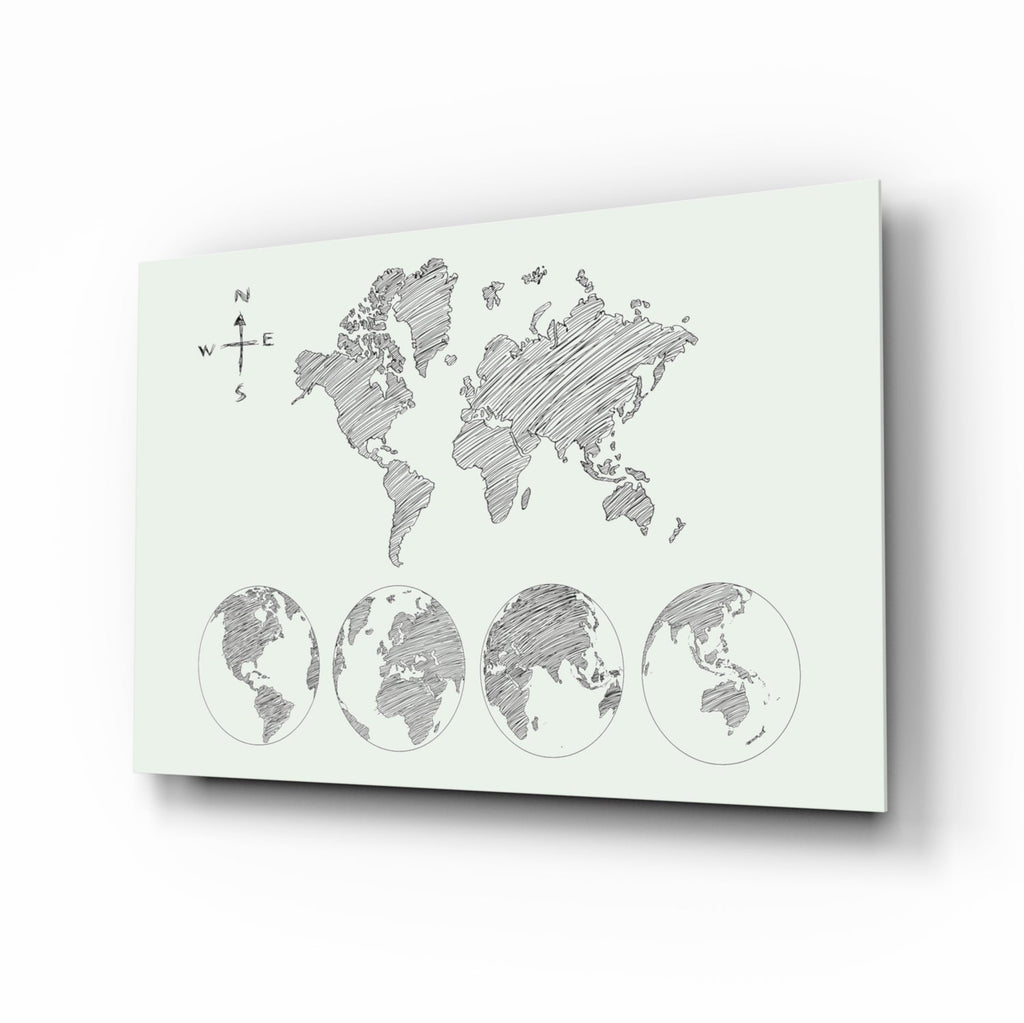 Continents Glass Wall Art-0