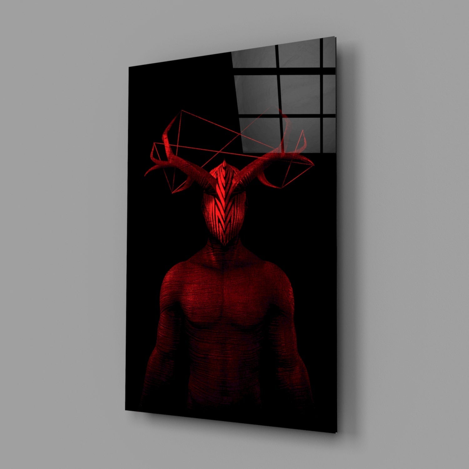 Donnie Red Glass Wall Art-1