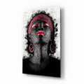 Woman and Red Glass Wall Art-0