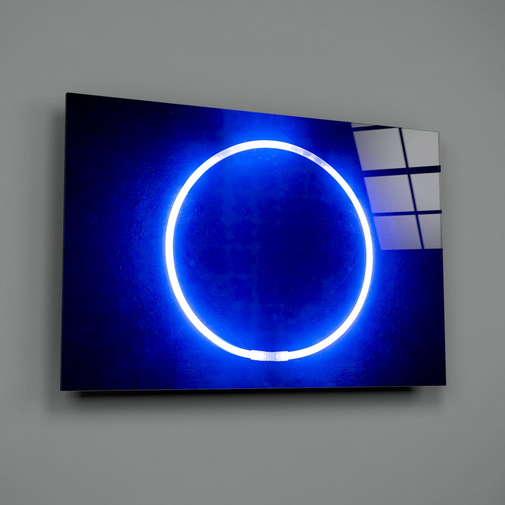 Blue Ring Glass Wall Art-1
