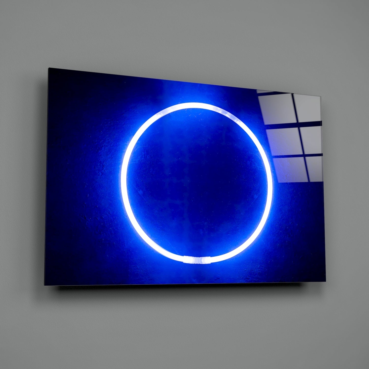 Blue Ring Glass Wall Art-1
