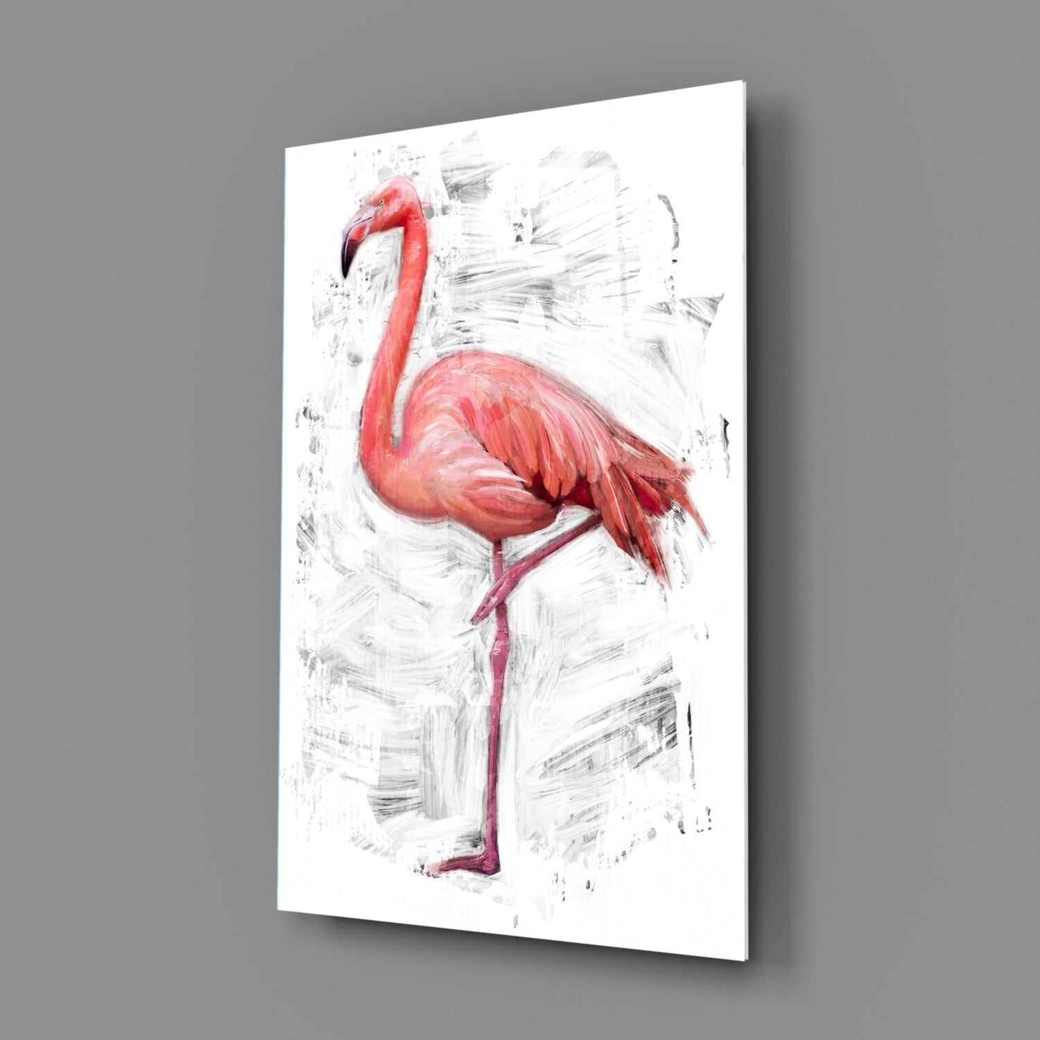 Flamingo Glass Wall Art-1