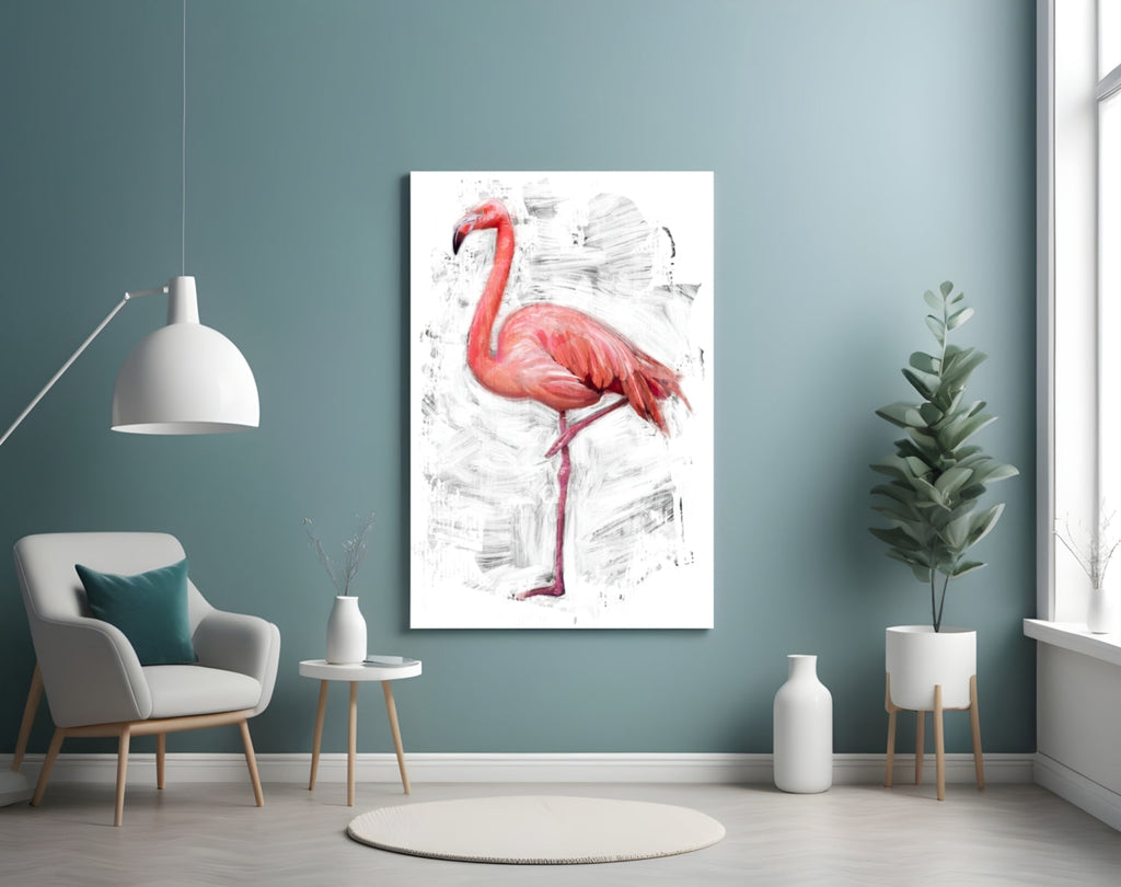 Flamingo Glass Wall Art-3
