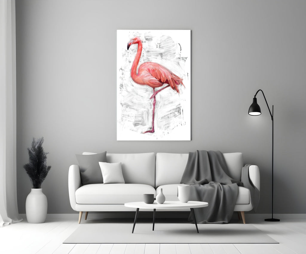 Flamingo Glass Wall Art-2
