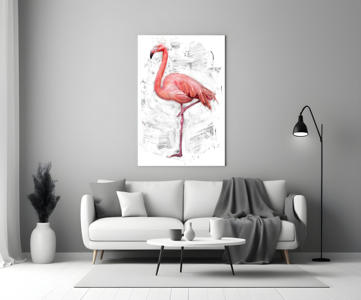 Flamingo Glass Wall Art-2
