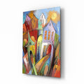 Colorful Houses Glass Wall Art-0