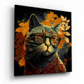 Intellectual Cat Glass Wall Art  || Designers Collection-0