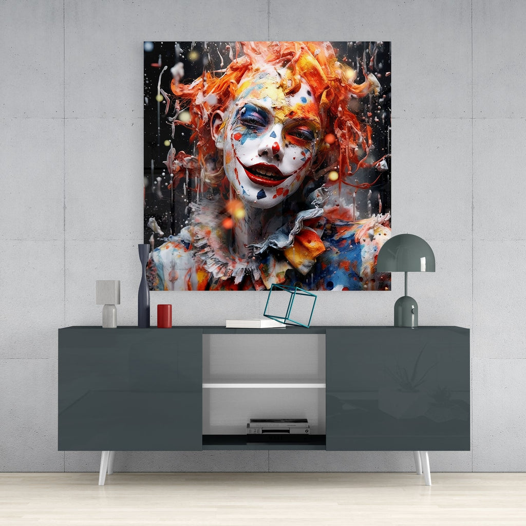 Clown Glass Wall Art-3