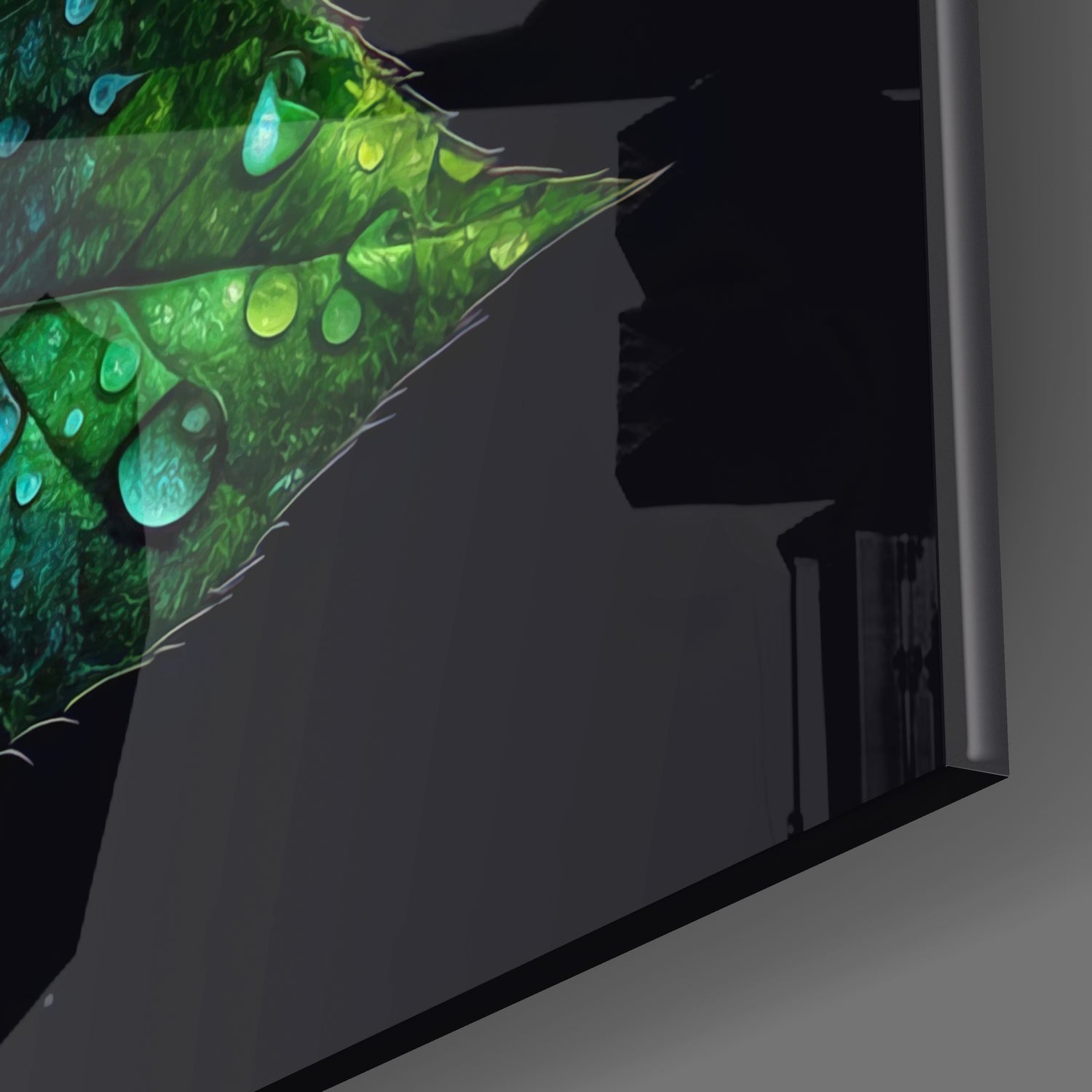 Yellow Rose Glass Wall Art-2