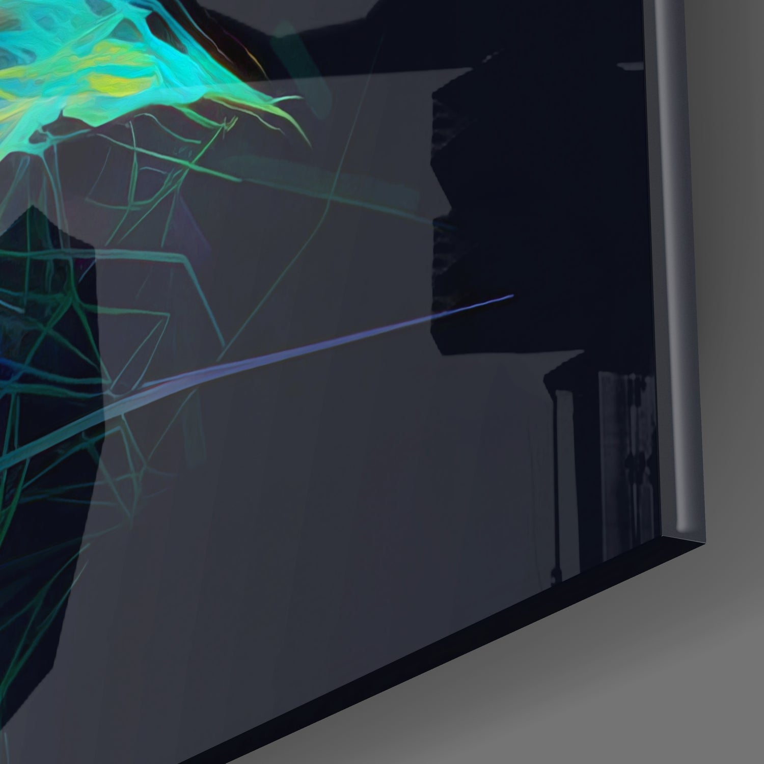 Yellow Rose Glass Wall Art-2